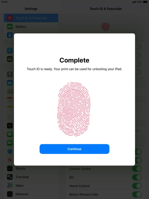 Press the Home key to return to the home screen.