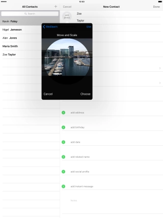 Drag the frame to the required position to select the required detail and press Choose.