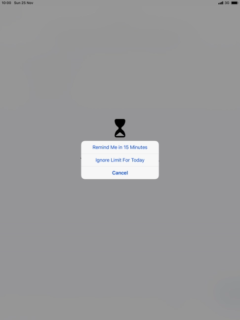 Press the required setting.