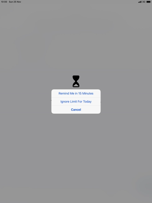 Press the required setting.