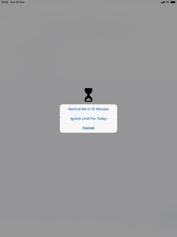 Press the required setting.