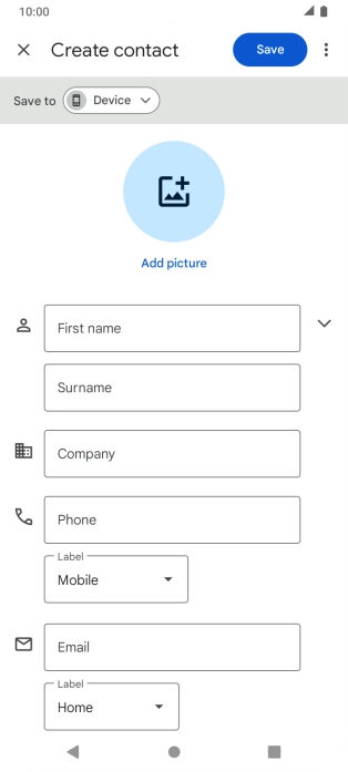 Press the address book drop down list.