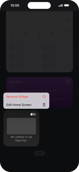 Press Remove Widget.