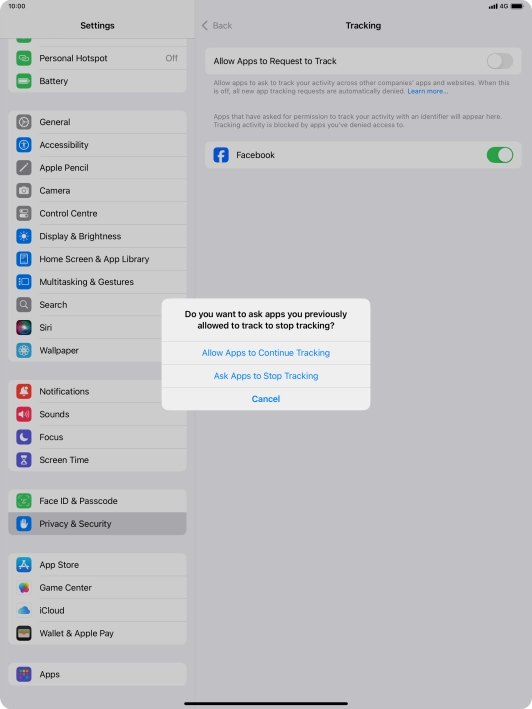 If you turn off the function, press the required setting.