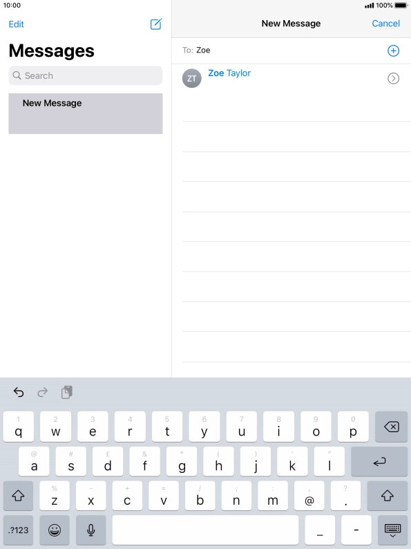 Press the required contact.