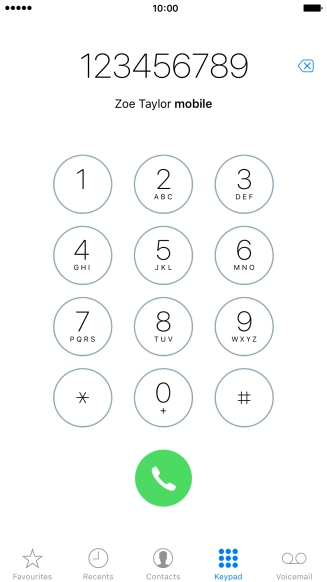 Key in the required number and press the call icon.