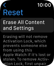 Press Erase All Content and Settings.