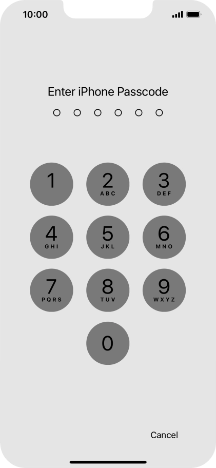 Use the phone lock code you created. The app is now locked.