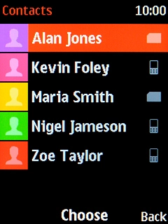 Select the required contact.