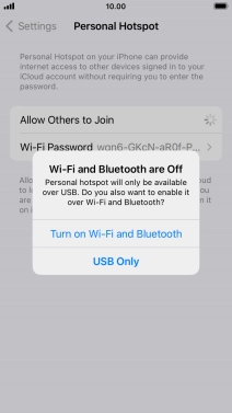 If Wi-Fi is turned off, press Turn on Wi-Fi and Bluetooth.