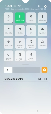 Press the settings icon.