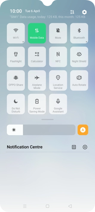Press the settings icon.