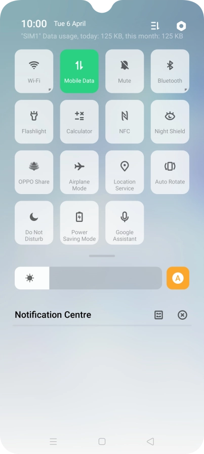 Press the settings icon.