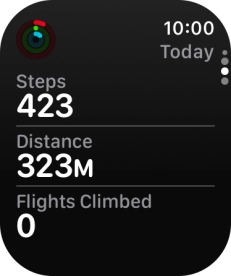 Slide your finger downwards to return to the overview with the coloured rings.