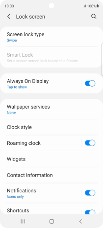 Press Screen lock type.
