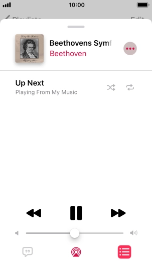 Press the shuffle icon to turn the function on or off.