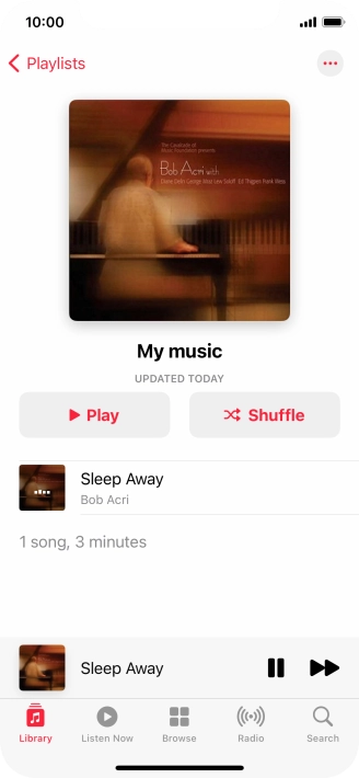 Press the song title.