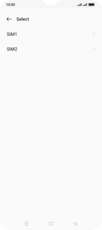 Press the name of the SIM.