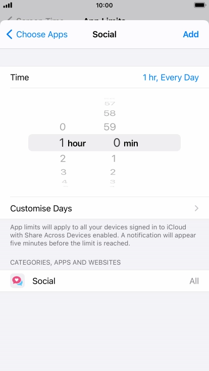 Press Customise Days.