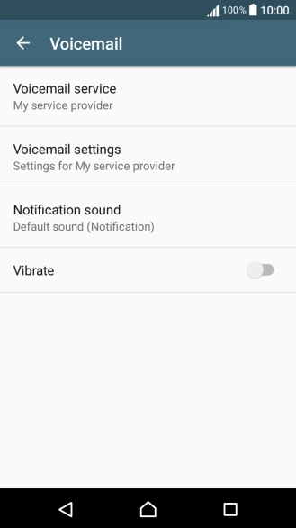 Press Voicemail settings.