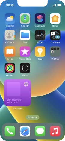 If you're using a Widget Stack: slide up or down on the stack to select the required widget.