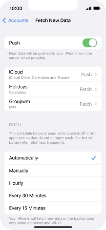 Press the indicator next to 