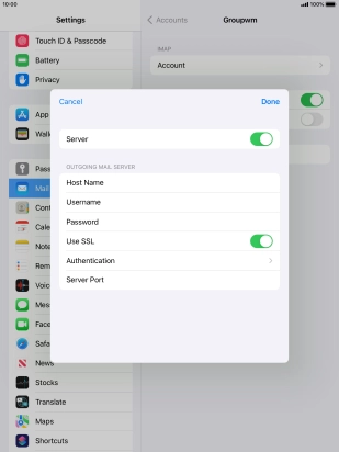 Press the indicator next to 