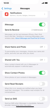Press the indicator next to 