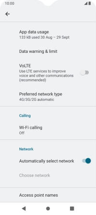 Press Access point names.