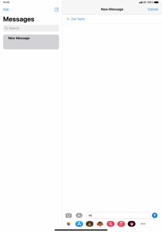 Press the send icon.