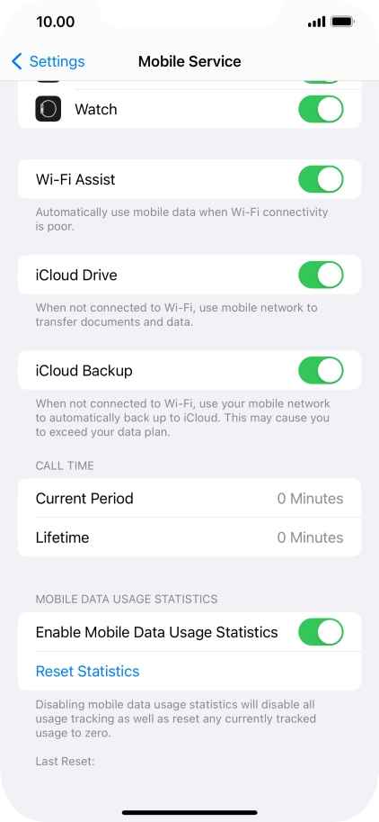 Press the indicator next to 