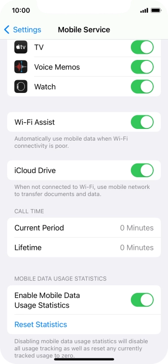 Press the indicator next to 