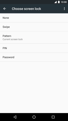 Key in the current phone lock code and press None.