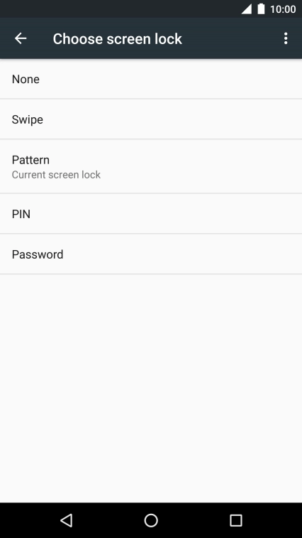 Key in the current phone lock code and press None.