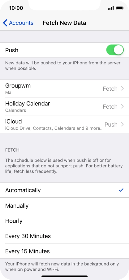Press the indicator next to 