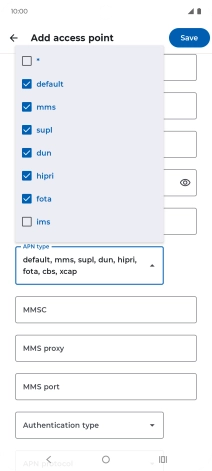 Press default to turn on the setting.