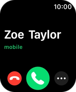 Press the Digital Crown when you get a call.