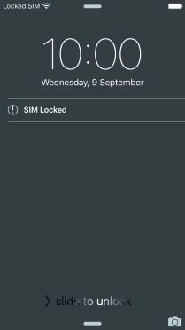 Slide your finger right on the screen.