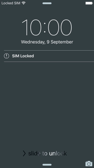 Slide your finger right on the screen.