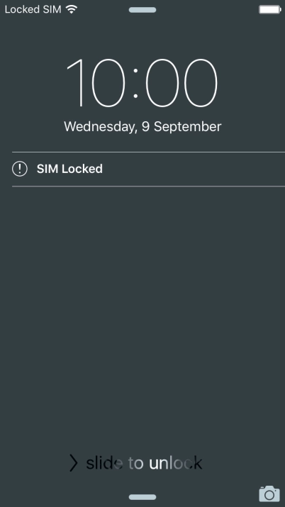 Slide your finger right on the screen.