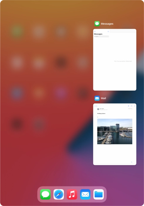 Slide upwards on the required application to end it.