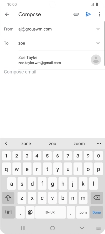 Press the required contact.