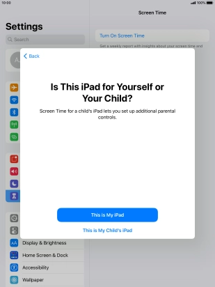 Press This is My iPad.
