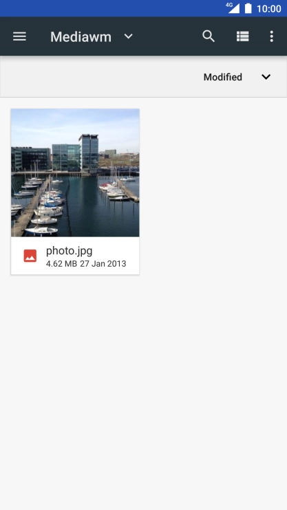 Slide your finger right starting from the left side of the screen and go to the required folder.
