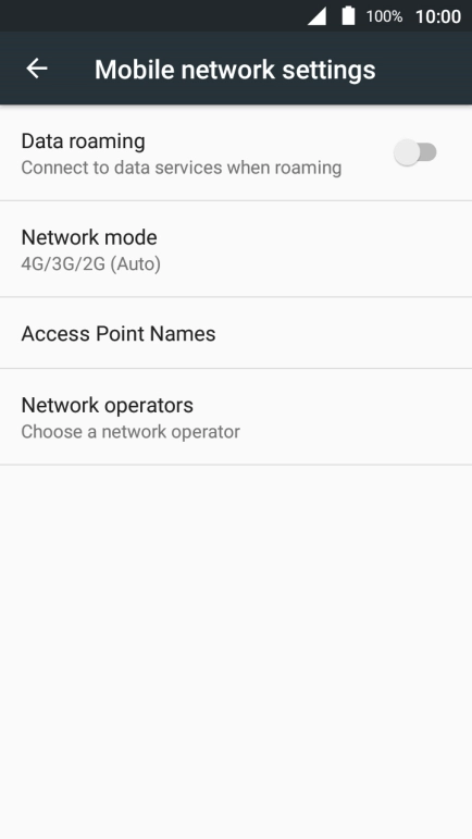 Press Access Point Names.