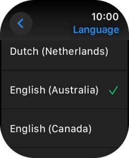 Press the required language.