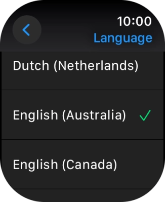 Press the required language.