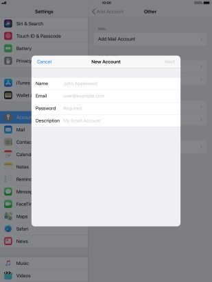 Press Name and key in the required sender name.