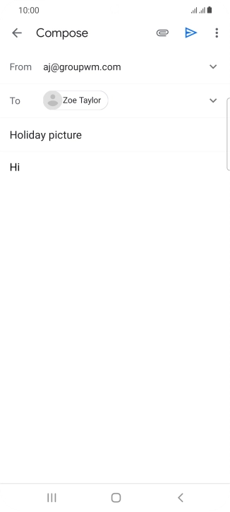 Press the attachment icon.
