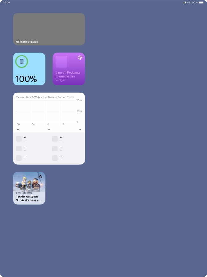 Press and hold the required widget until a pop-up menu is displayed.
